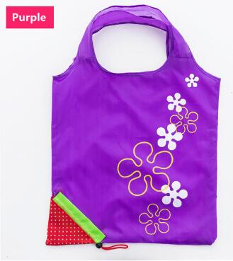 Foldable Reusable Shopping Bag – Eco-Friendly Strawberry Tote