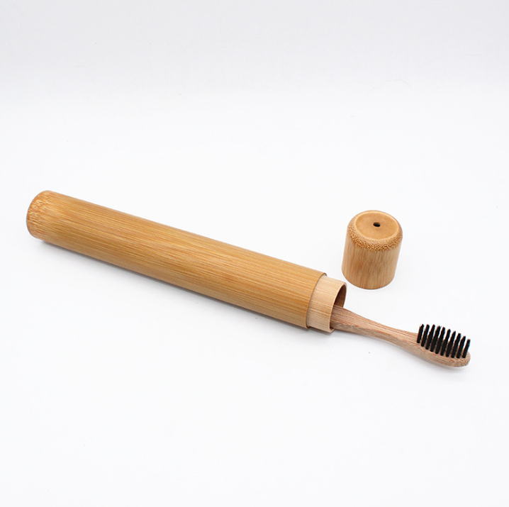 Natural Bamboo Toothbrush with Case