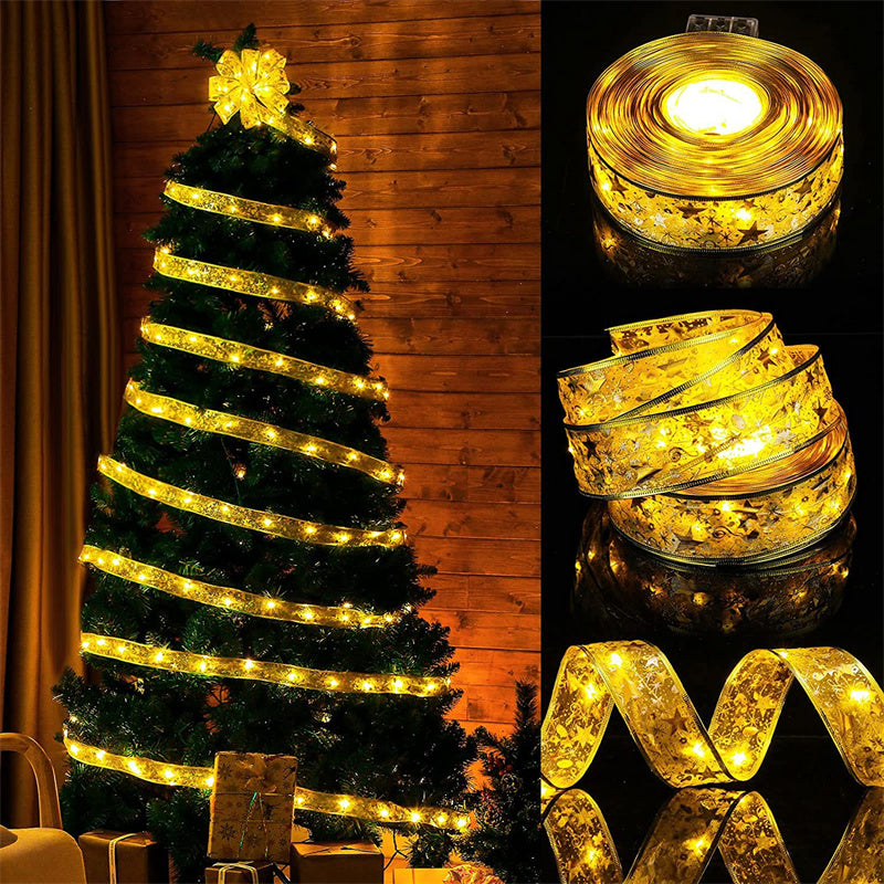 Christmas Ribbon Tree Lights