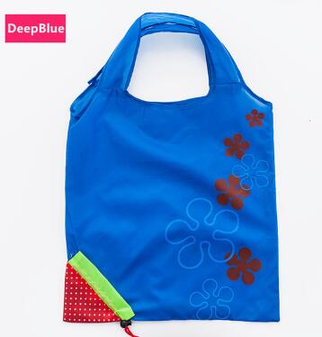 Foldable Reusable Shopping Bag – Eco-Friendly Strawberry Tote