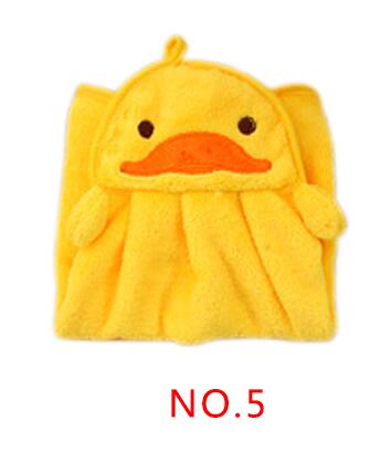 Eco-Friendly Cartoon Animal Towel – Soft Coral Velvet, Hangable