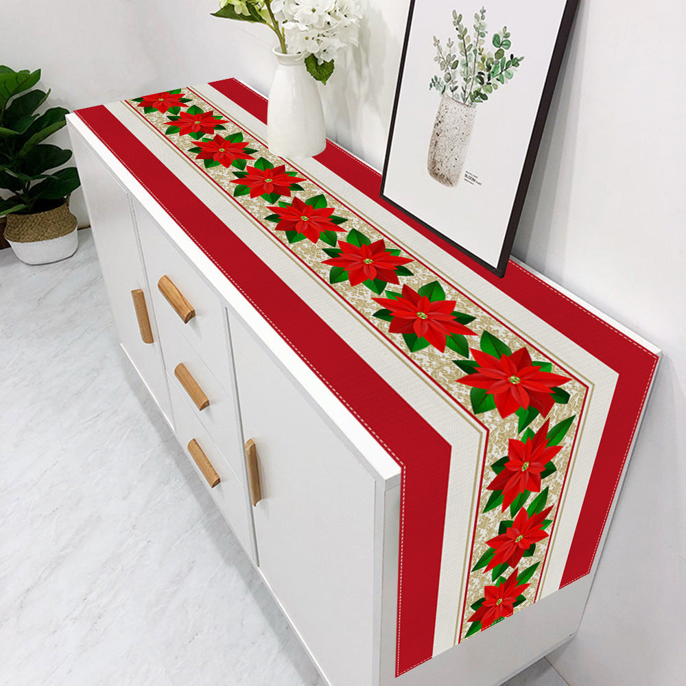 Christmas Polyester Tablecloth – Holiday Decoration