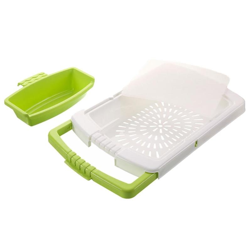 Multifunction Kitchen Cutting Board – Chopping & Drain Basket Tool