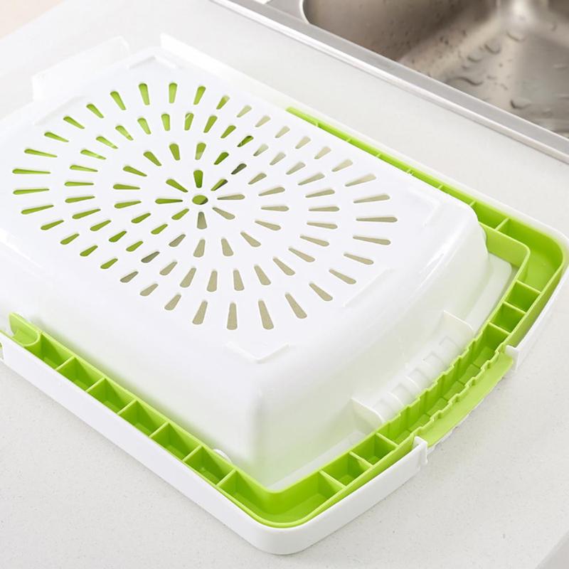 Multifunction Kitchen Cutting Board – Chopping & Drain Basket Tool