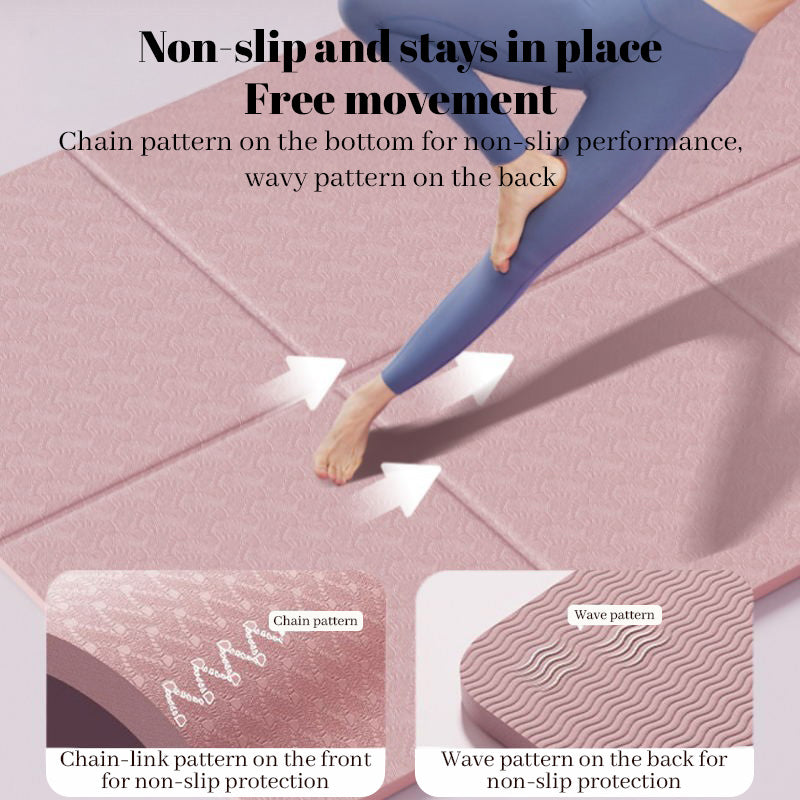 Foldable Eco-Friendly TPE Yoga Mat – Non-Slip, Travel & Workout Use