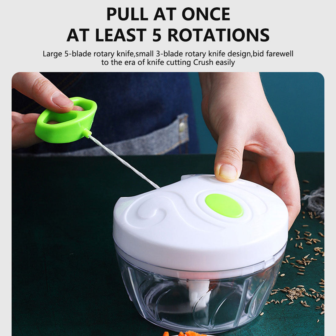 Manual Garlic Press & Vegetable Cutter