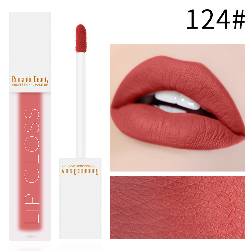 Velvet Matte Non-Stick Lip Glaze – Romantic Beauty