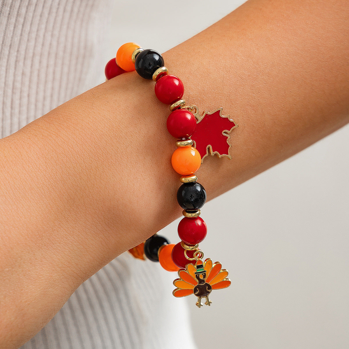 Thanksgiving Maple Leaf Bracelet
