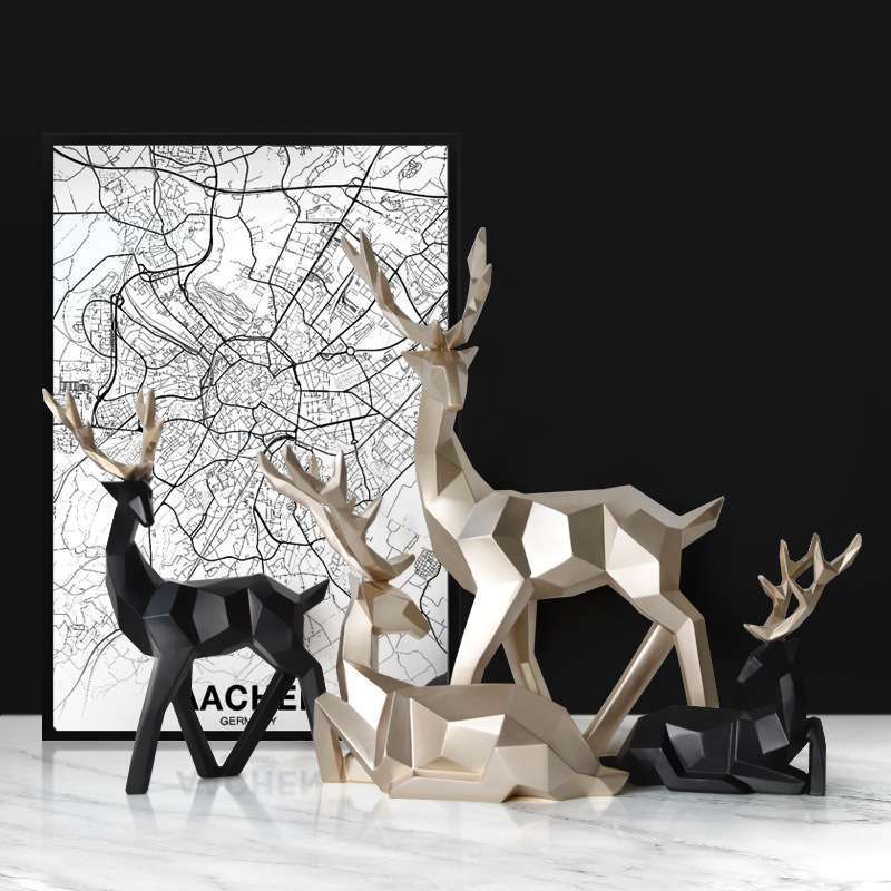 Fortune Deer Resin Home Decoration