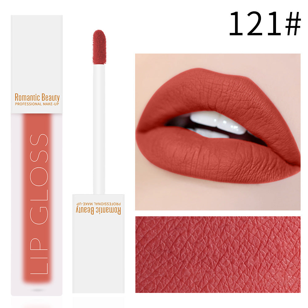 Velvet Matte Non-Stick Lip Glaze – Romantic Beauty