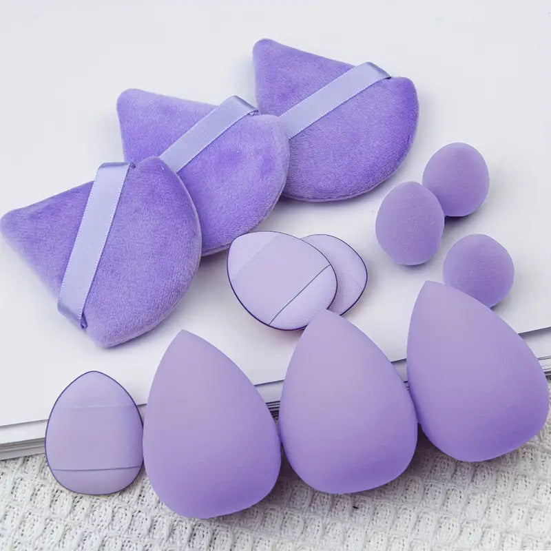 12pcs Makeup Sponge Set – Beauty Blender Foundation & Cosmetic Puffs