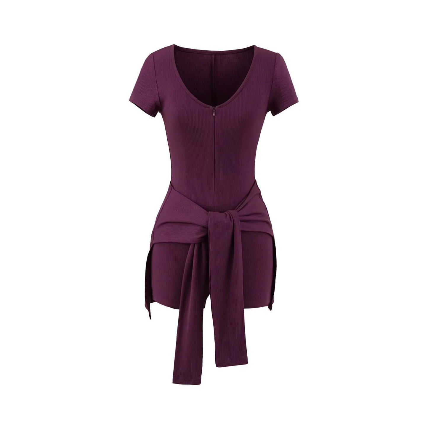 Deep V-Neck Fitness Jumpsuit