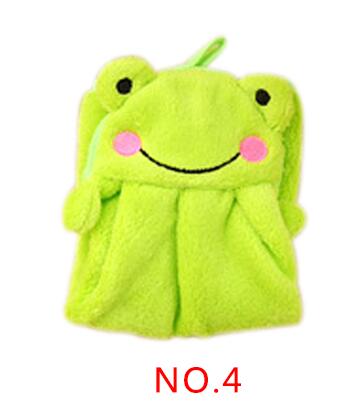 Eco-Friendly Cartoon Animal Towel – Soft Coral Velvet, Hangable