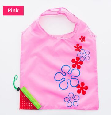 Foldable Reusable Shopping Bag – Eco-Friendly Strawberry Tote