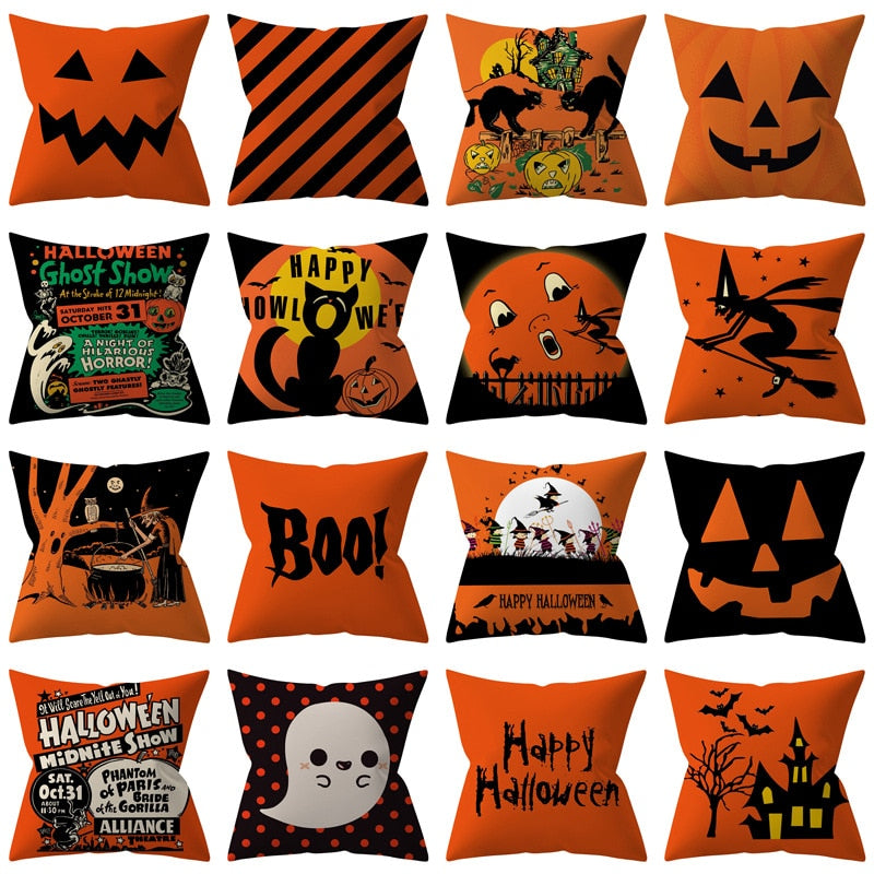 Halloween Pumpkin Cushion Cover 45x45cm