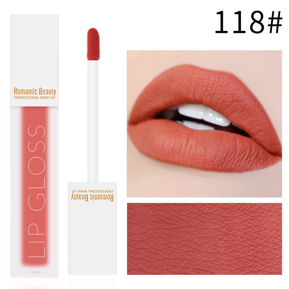 Velvet Matte Non-Stick Lip Glaze – Romantic Beauty