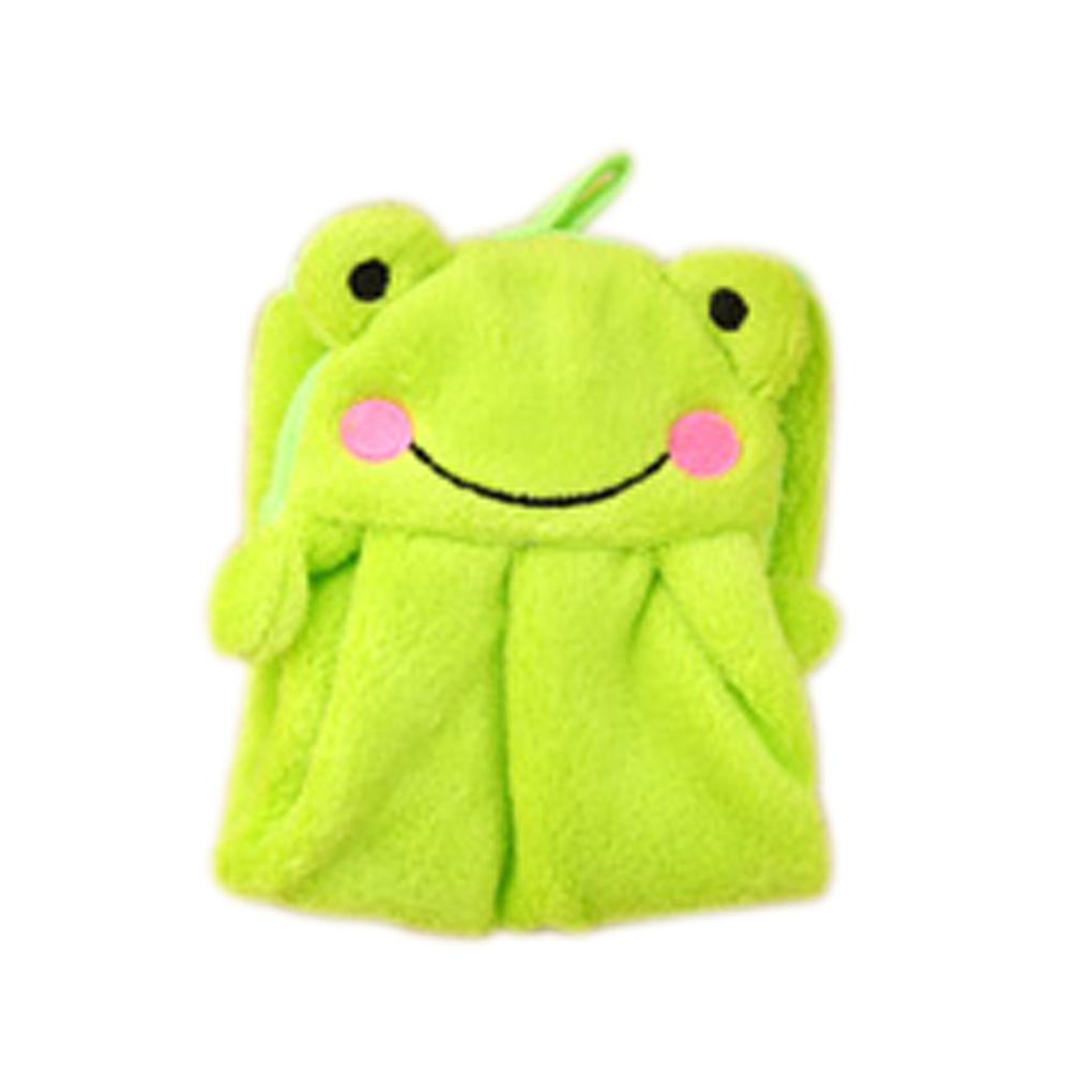 Eco-Friendly Cartoon Animal Towel – Soft Coral Velvet, Hangable