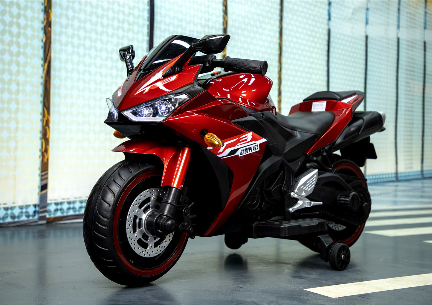 12V Kids Ride-On Motorcycle with Training Wheels
