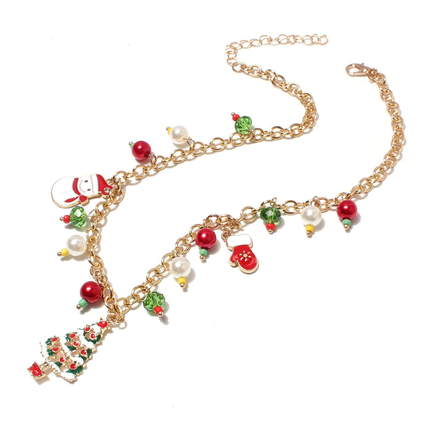 Colorful Pearl Christmas Necklace