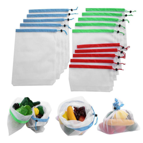 12pcs Reusable Mesh Produce Bags – Eco-Friendly Grocery & Storage