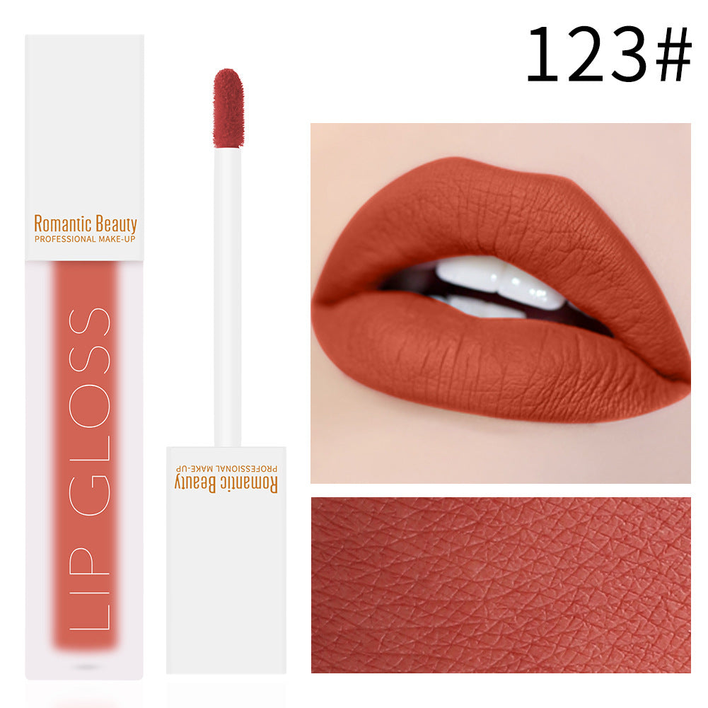 Velvet Matte Non-Stick Lip Glaze – Romantic Beauty