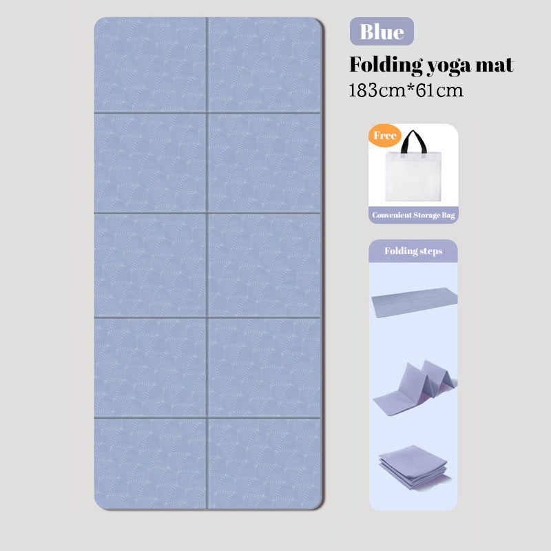 Foldable Eco-Friendly TPE Yoga Mat – Non-Slip, Travel & Workout Use