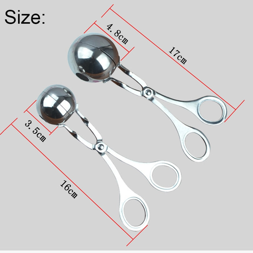 Stainless Steel Meatball Maker – Rice & Fish Ball Mold Tool