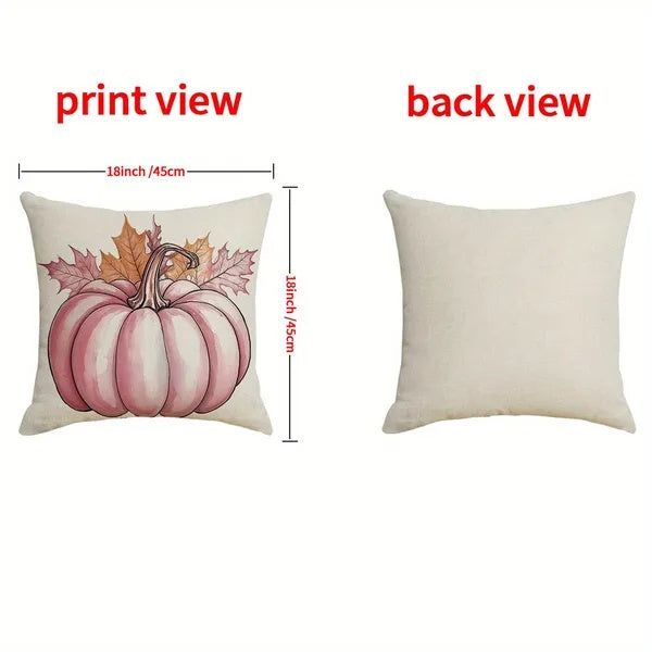Thanksgiving Pumpkin Pillow Covers (4 PCS)