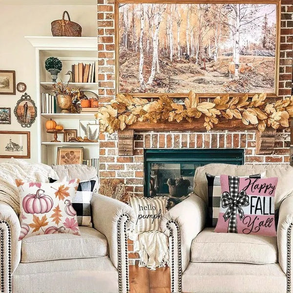 Thanksgiving Pumpkin Pillow Covers (4 PCS)