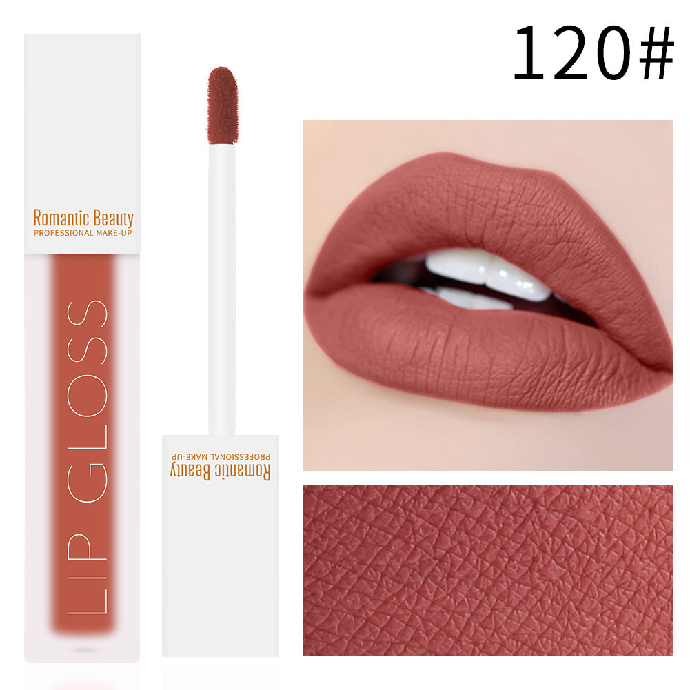 Velvet Matte Non-Stick Lip Glaze – Romantic Beauty