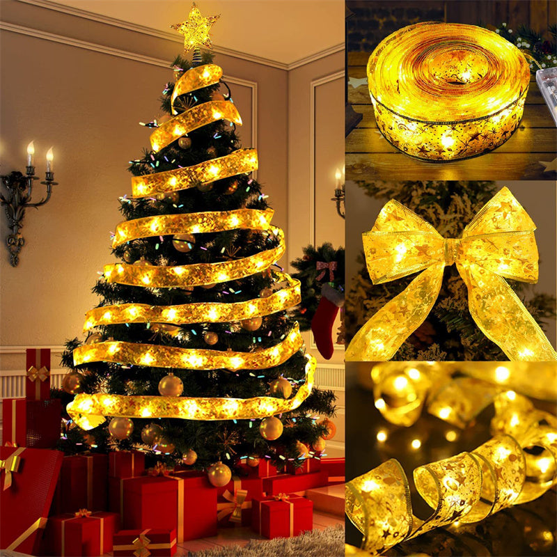 Christmas Ribbon Tree Lights