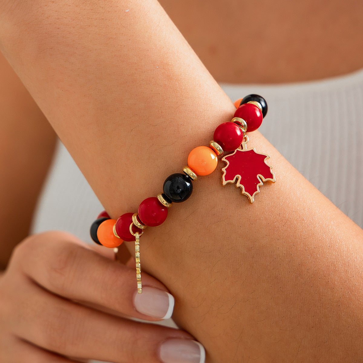 Thanksgiving Maple Leaf Bracelet