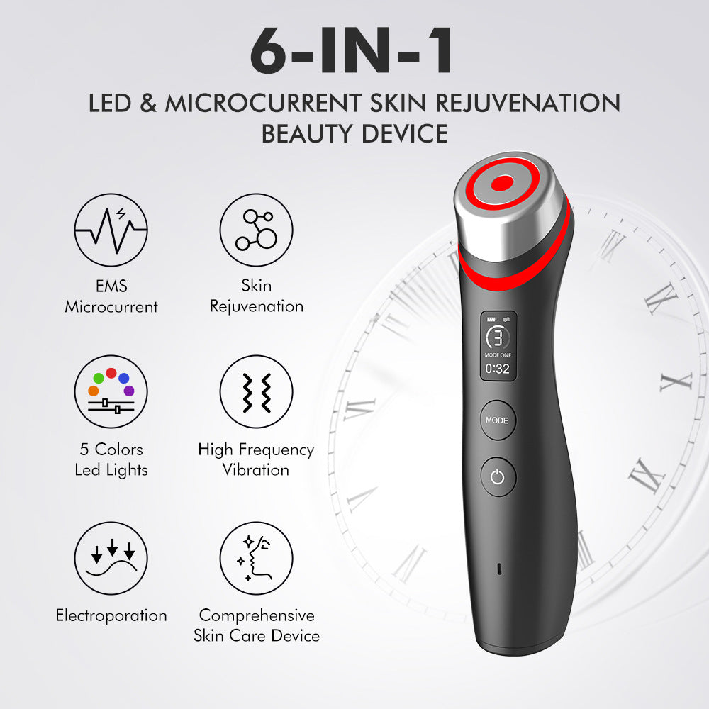 Microcurrent Vibration Massager – Red & Blue Light Pore Care Device