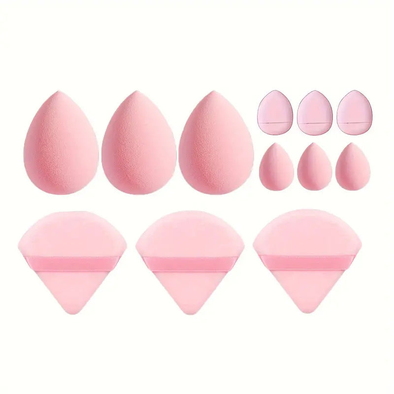 12pcs Makeup Sponge Set – Beauty Blender Foundation & Cosmetic Puffs