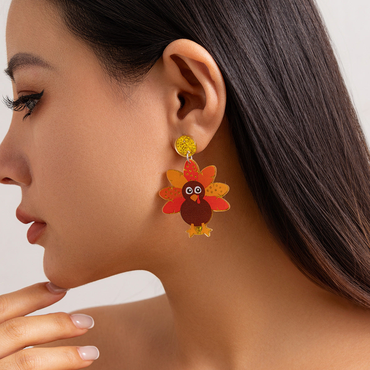 Thanksgiving Turkey Acrylic Earrings