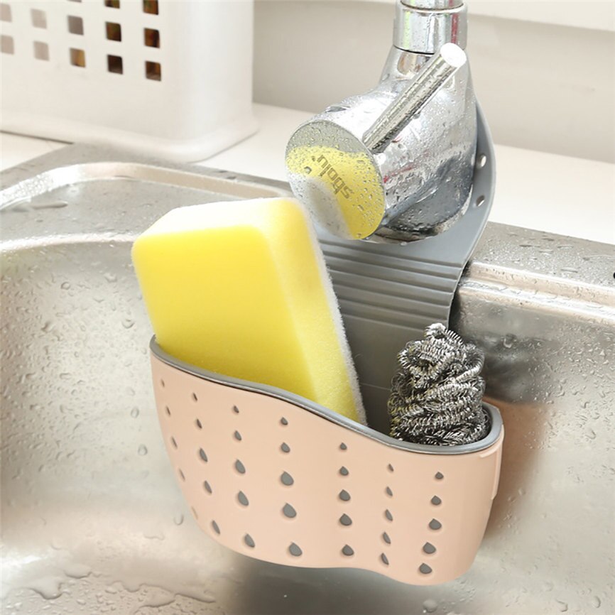 Sink Shelf Organizer – Soap, Sponge & Drain Rack Holder