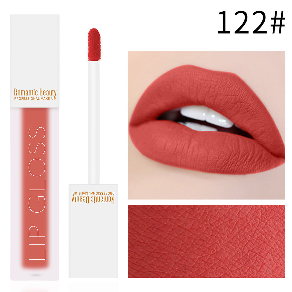 Velvet Matte Non-Stick Lip Glaze – Romantic Beauty