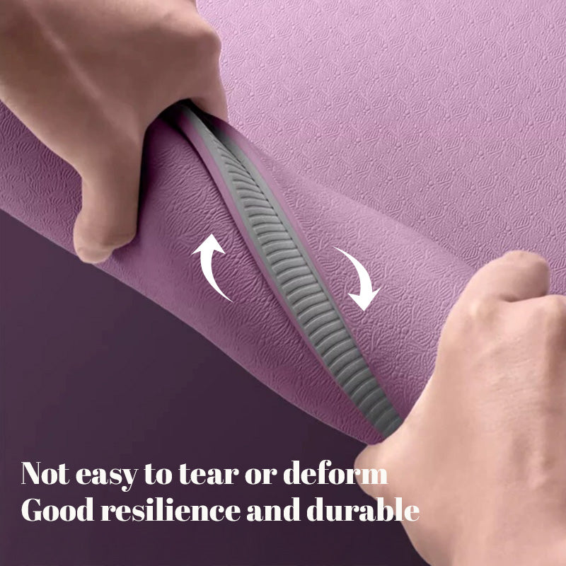 Foldable Eco-Friendly TPE Yoga Mat – Non-Slip, Travel & Workout Use