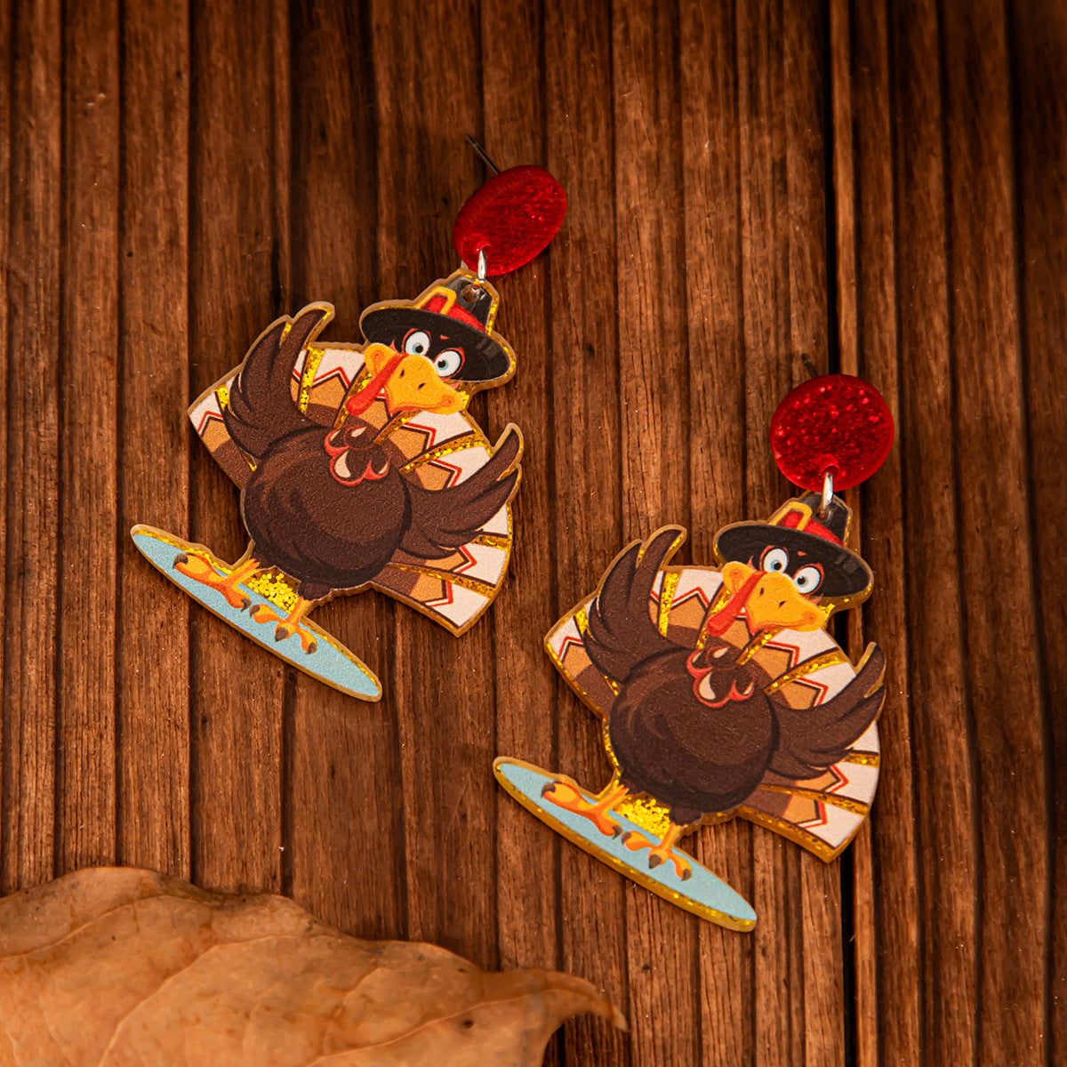 Thanksgiving Turkey Acrylic Earrings