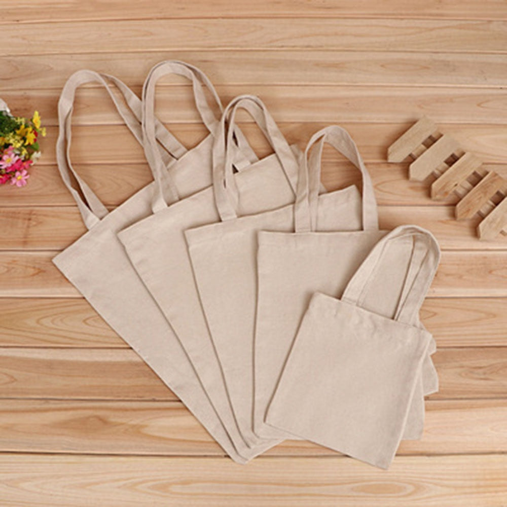 Reusable Canvas Tote Shopping Bag – Eco-Friendly, Foldable & Multi-Size