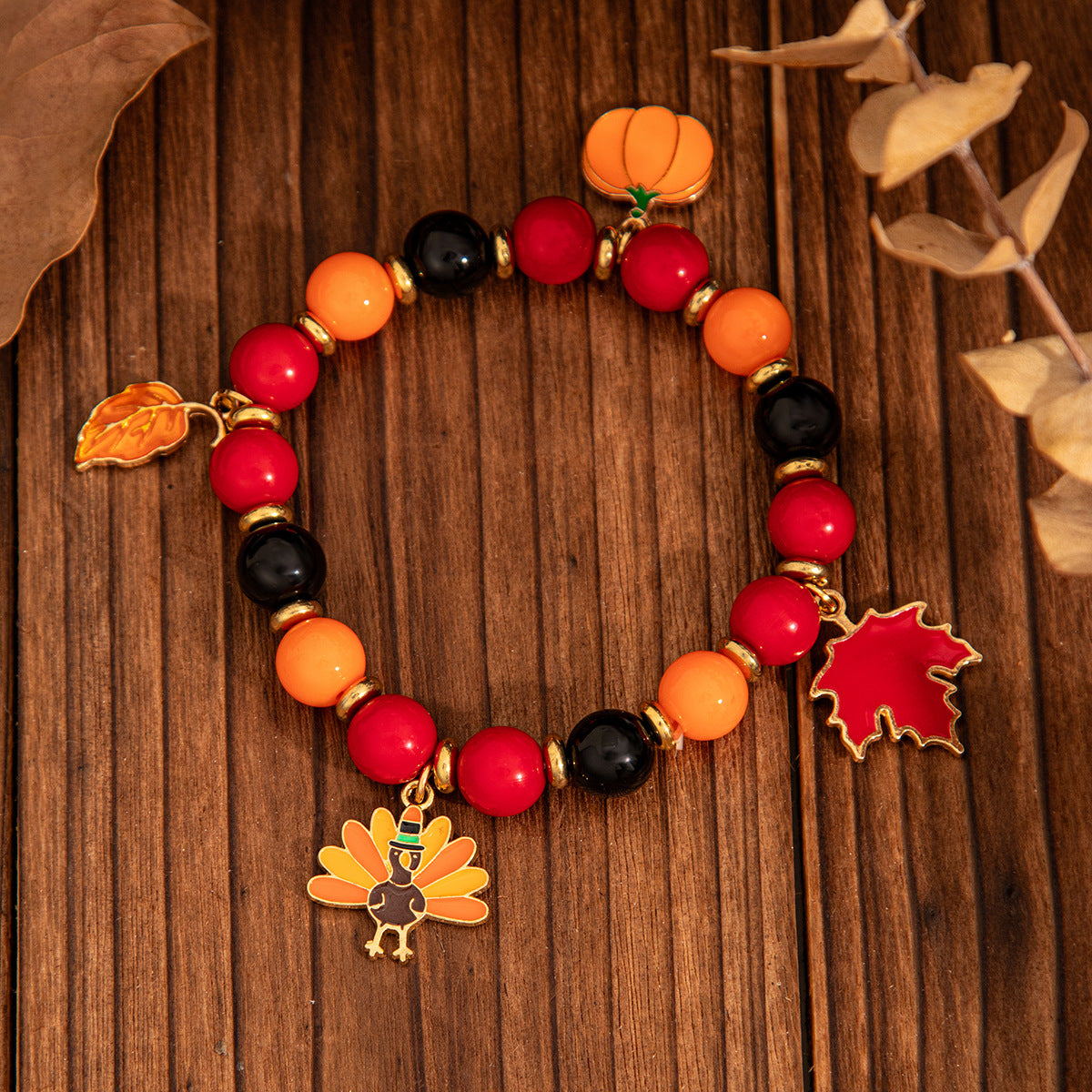 Thanksgiving Maple Leaf Bracelet