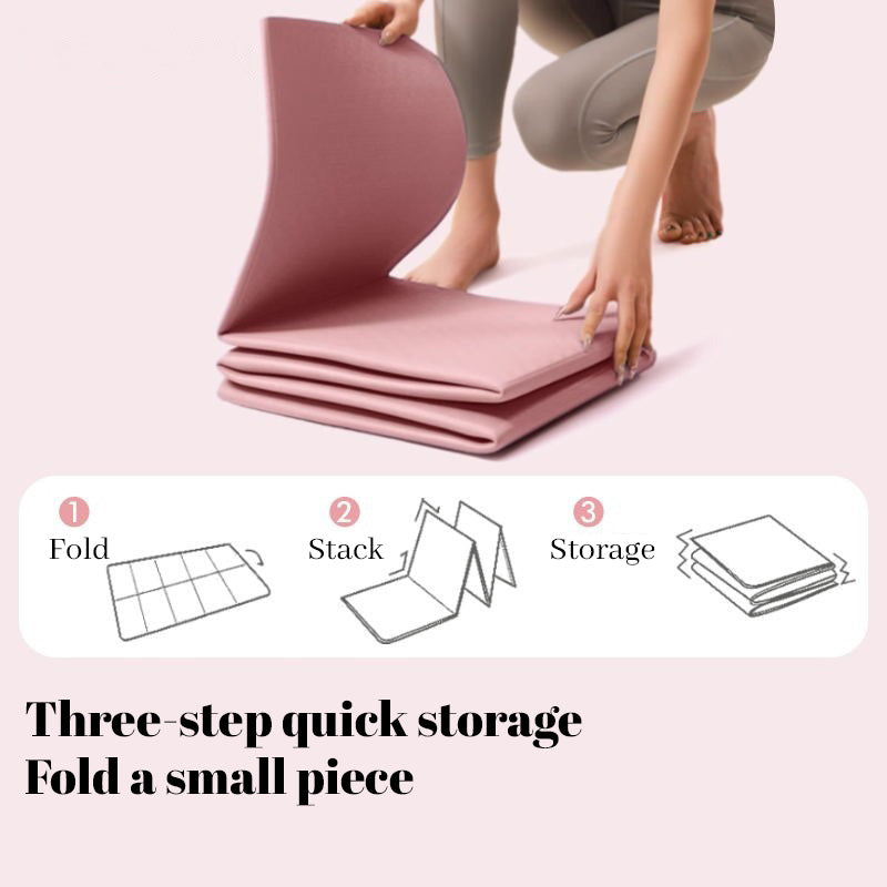 Foldable Eco-Friendly TPE Yoga Mat – Non-Slip, Travel & Workout Use