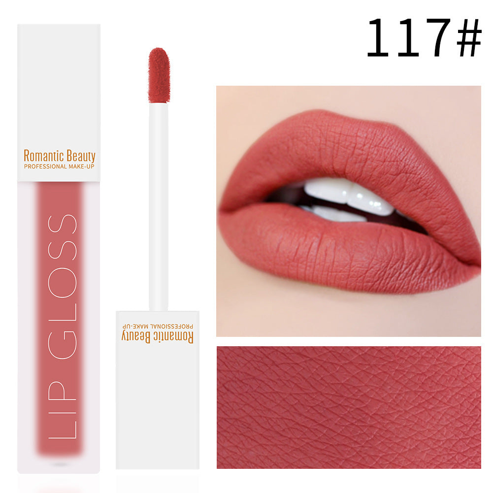 Velvet Matte Non-Stick Lip Glaze – Romantic Beauty