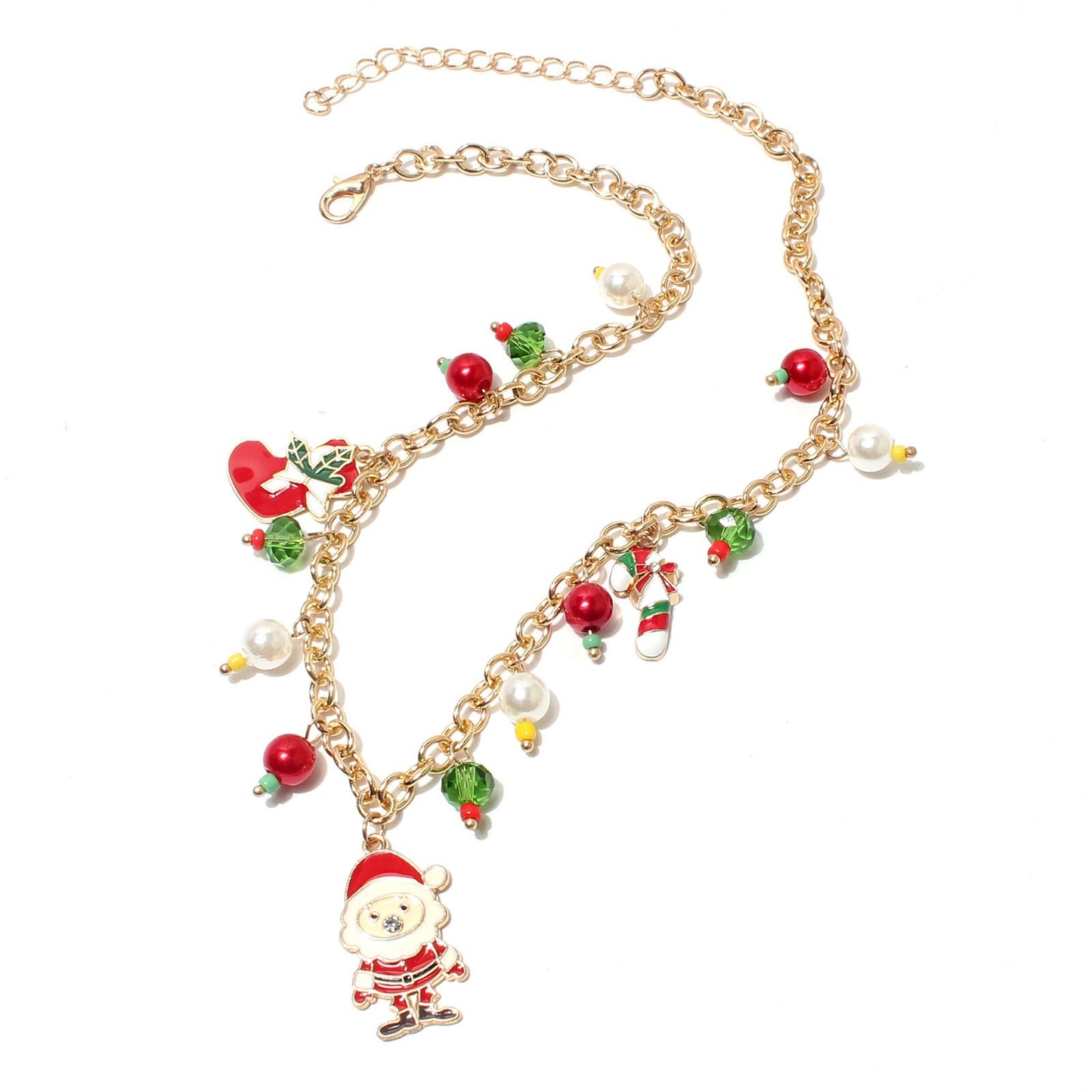 Colorful Pearl Christmas Necklace