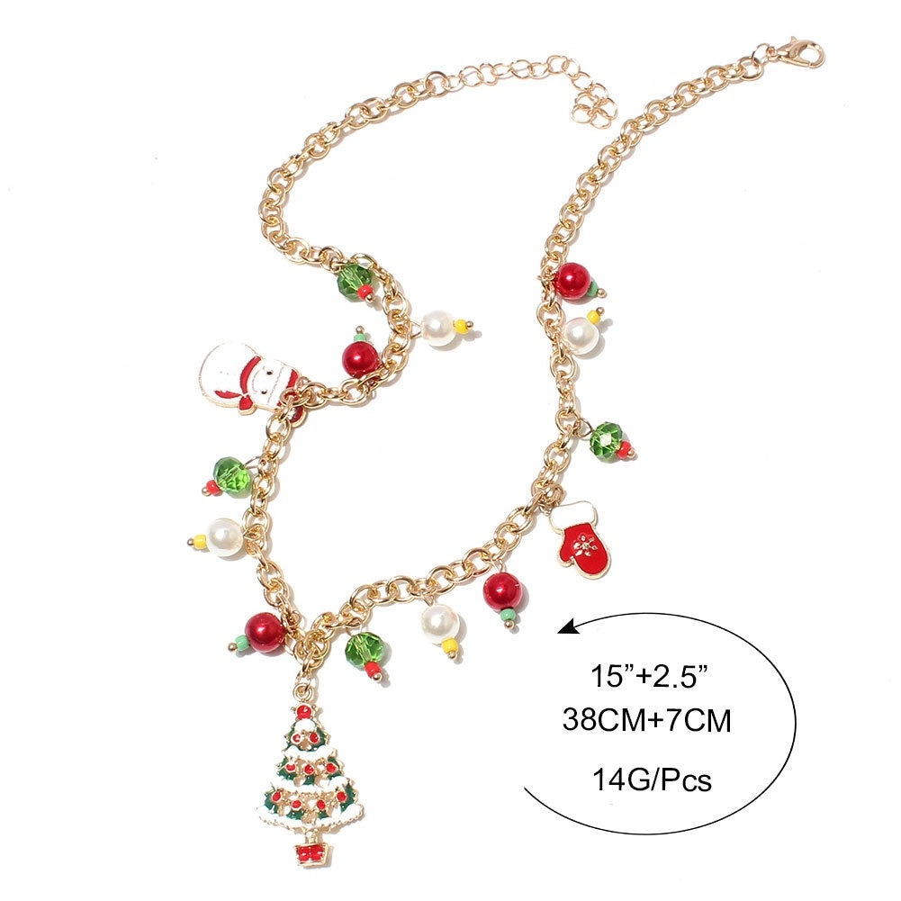 Colorful Pearl Christmas Necklace