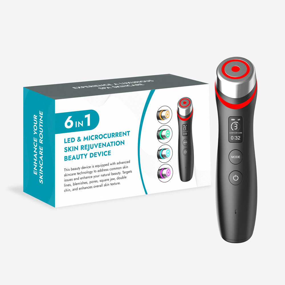 Microcurrent Vibration Massager – Red & Blue Light Pore Care Device