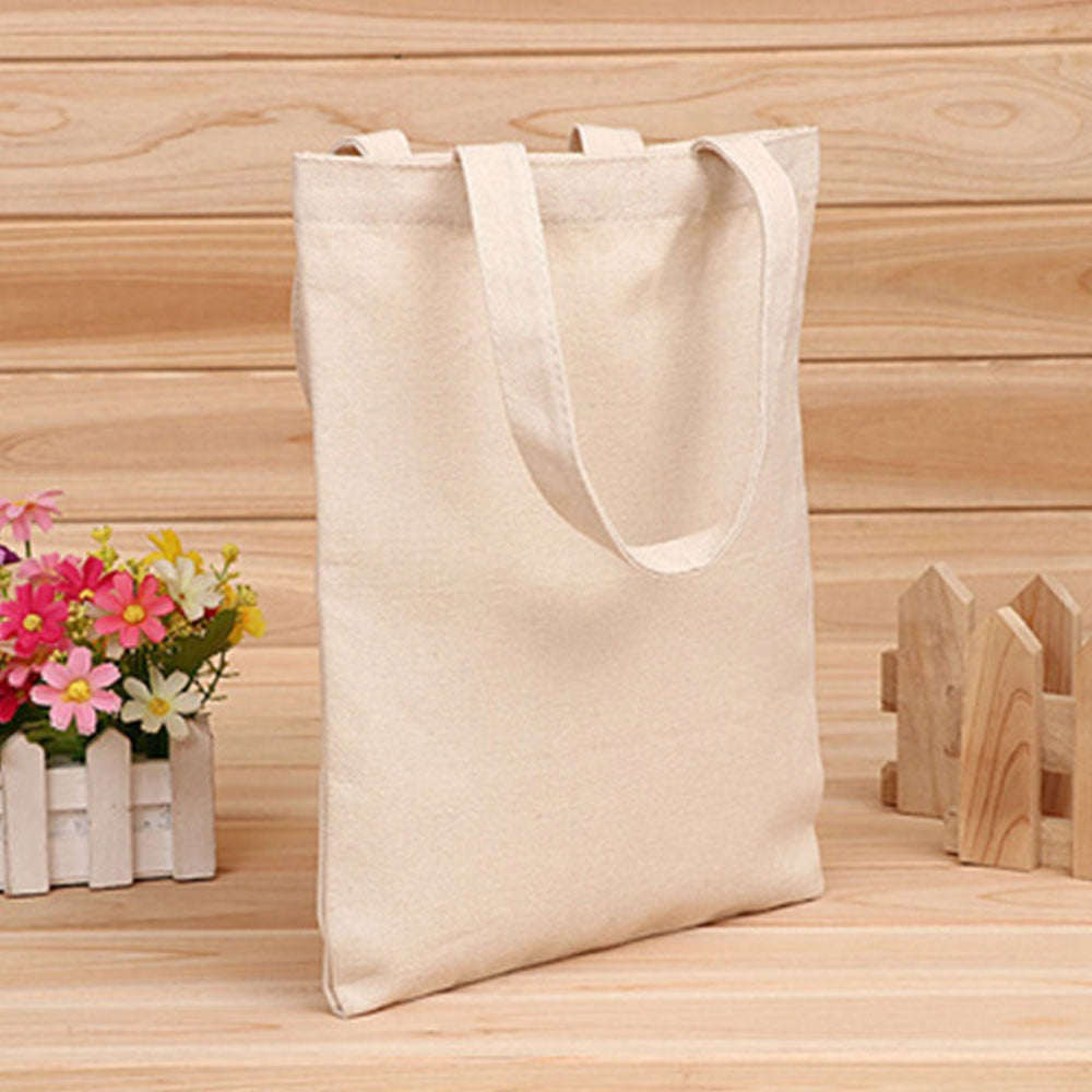 Reusable Canvas Tote Shopping Bag – Eco-Friendly, Foldable & Multi-Size