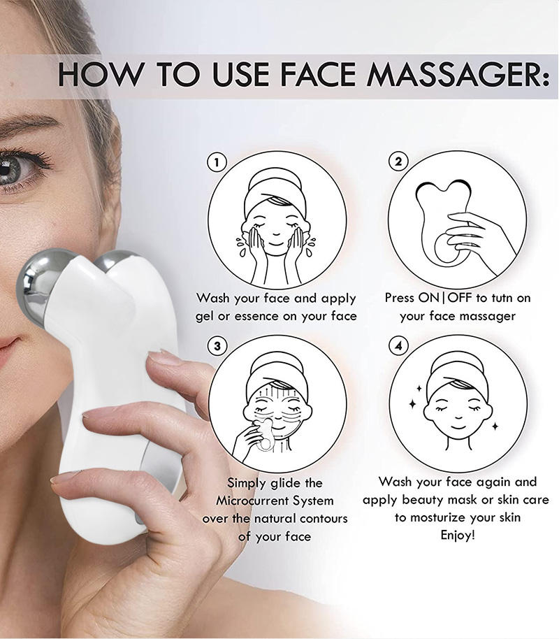 3D Microcurrent Face Lifting Beauty Roller