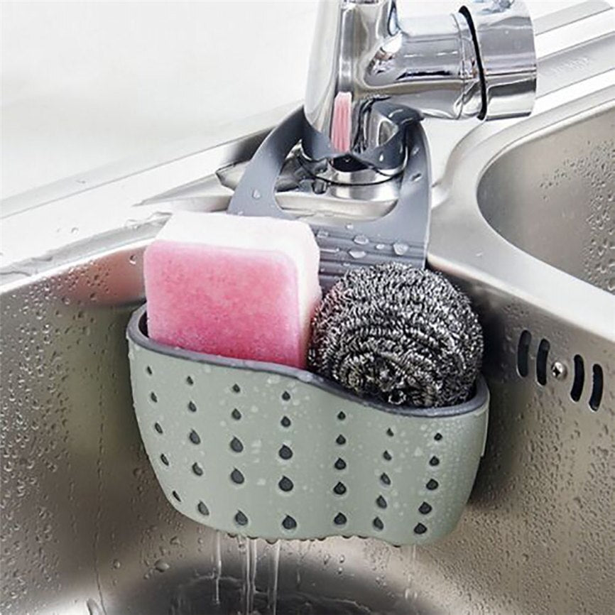 Sink Shelf Organizer – Soap, Sponge & Drain Rack Holder