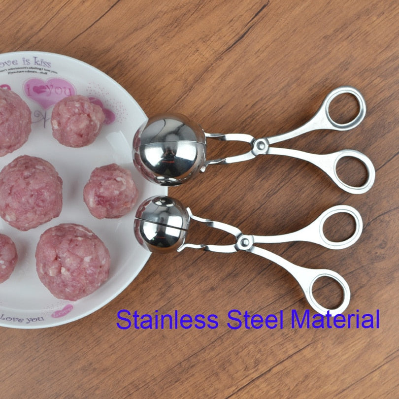 Stainless Steel Meatball Maker – Rice & Fish Ball Mold Tool